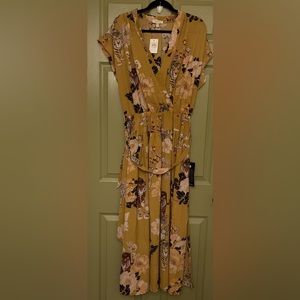 loralette Havana maxi dress floral/tiger and orange fall colors